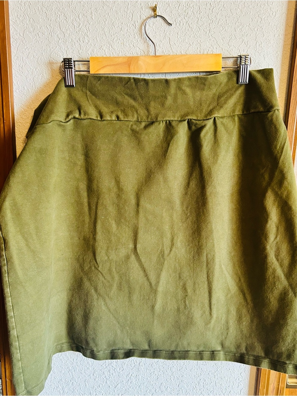 Organic cotton and hemp Olive Green Skirt